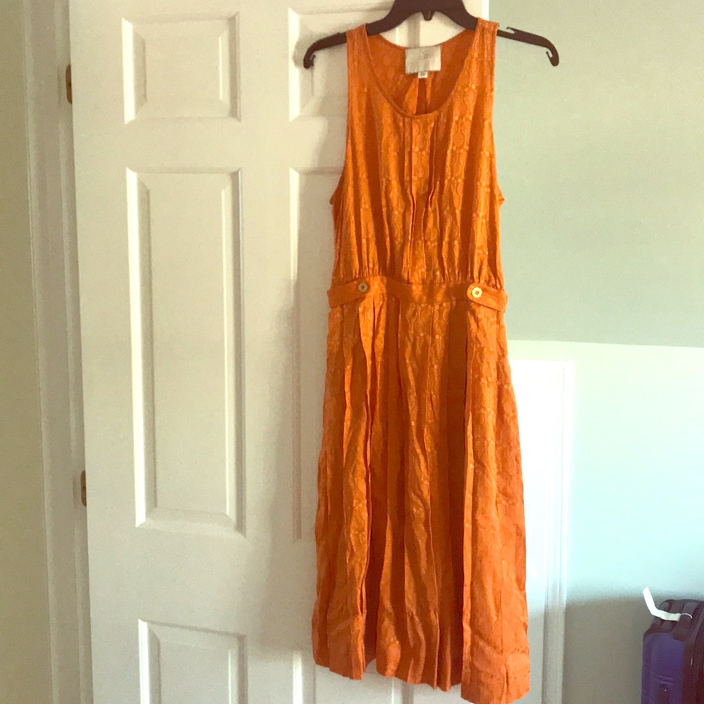 Anthropologie Silk Tennis Racket Dress